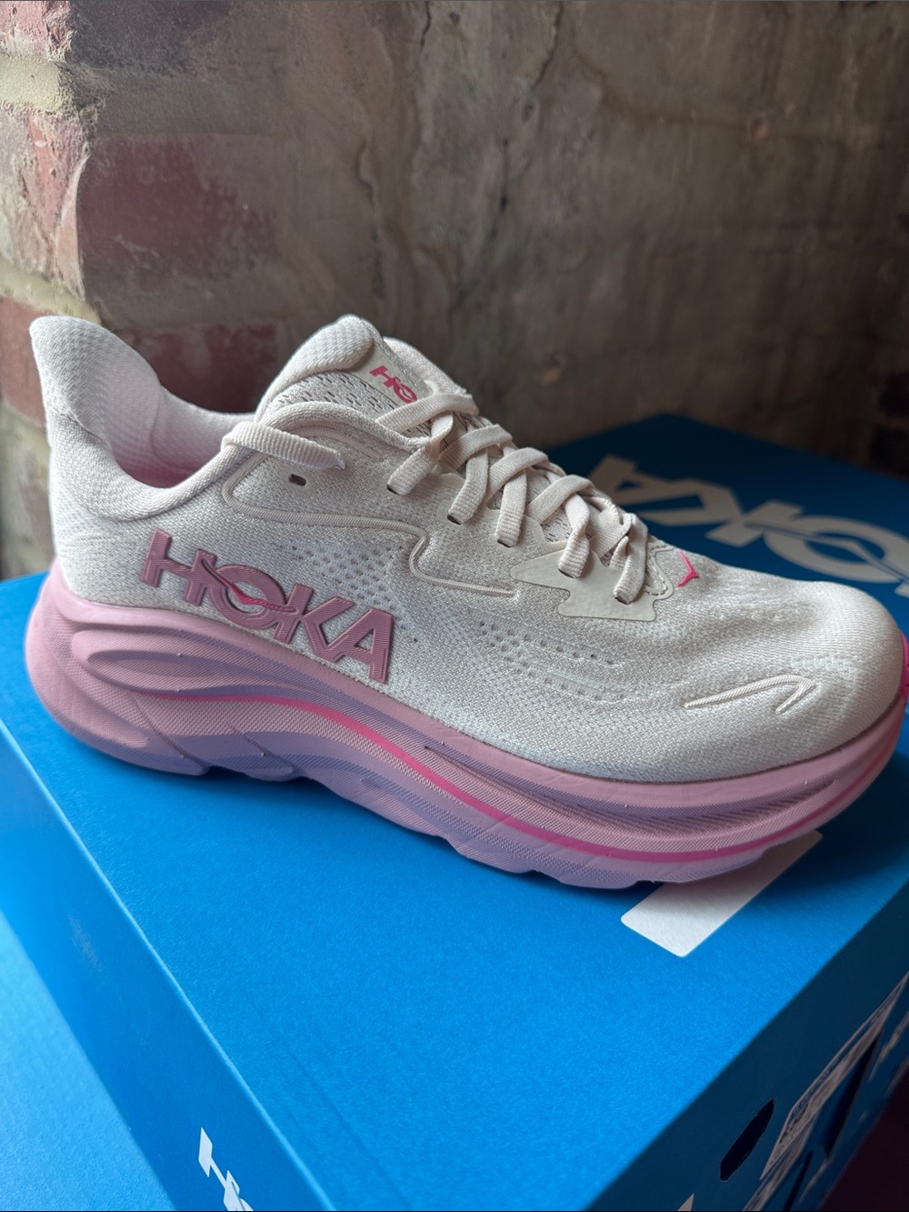 Hoka Clifton 10 - RMD Women’s White and Pink Running & Walking Shoe